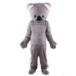 Halloween Gray Koala Mascot -kostuum voor volwassenen Carnival Custom Fancy Costume AD -kleding