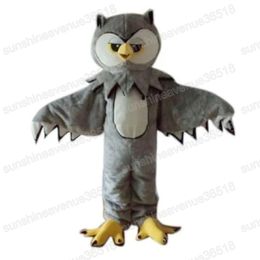 Halloween Gray Owl Mascot Mascot Costume Simulation Cartoon Character Outfits Pak Kerst Fancy Party Dress Holiday Celebration Outfits