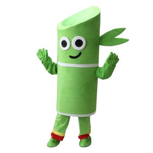 Halloween groene bamboe mascotte kostuum hoge kwaliteit cartoon anime thema karakter kerst carnaval volwassenen verjaardagsfeestje Fancy outfit