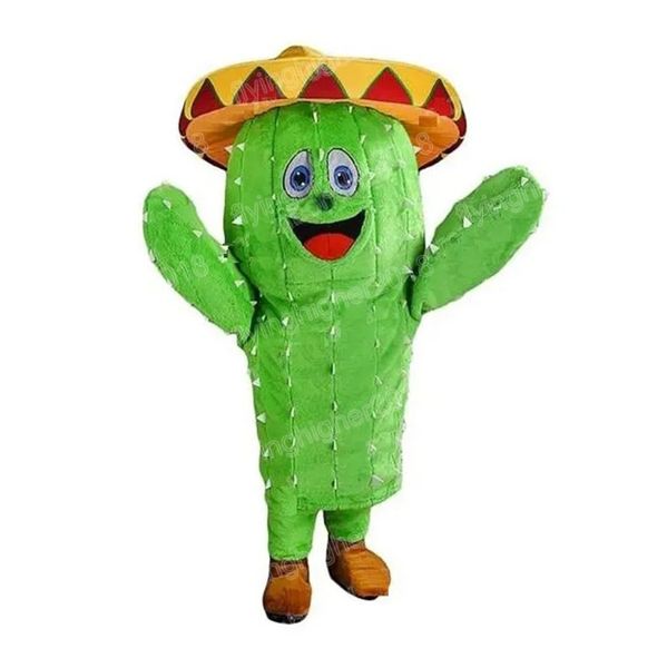 Costume de mascotte de cactus vert d'Halloween Taille adulte Personnage de thème d'anime de dessin animé Carnaval Hommes Femmes Robe de Noël Fantaisie Performance Robe de soirée