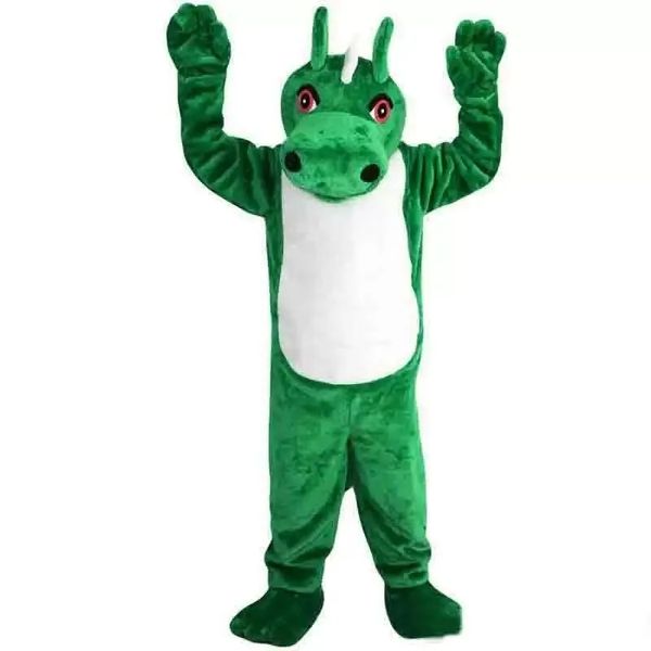 Disfraces de mascota dragón verde dinosaurio de Halloween para adultos circo Navidad traje de Halloween traje de disfraces