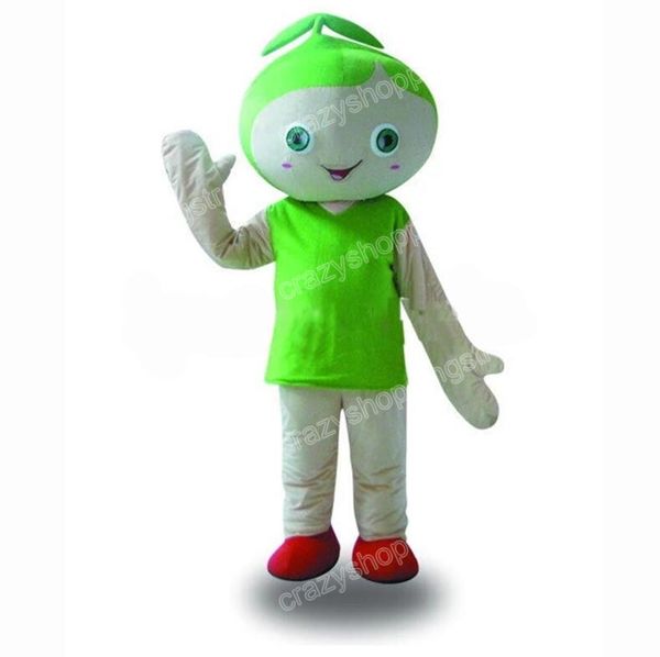 Traje de la mascota de la muñeca verde de Halloween Trajes de personajes de dibujos animados de alta calidad Traje Adultos Tamaño Fiesta de Carnaval de Navidad Traje al aire libre Trajes publicitarios