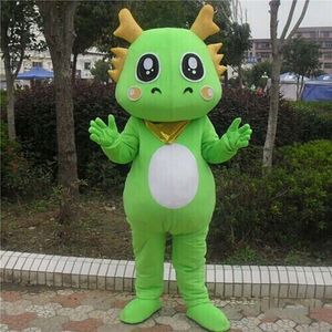 Halloween Green Dragon Mascot -kostuums voor volwassenen Circus Christmas Halloween Outfit Fancy Dress Suit