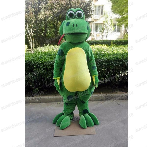 Disfraz de mascota de rana verde de Halloween Tema animal Carnaval Disfraces para hombres Mujeres Unisex Adultos Traje Fursuit Vestido de fiesta de cumpleaños de Navidad