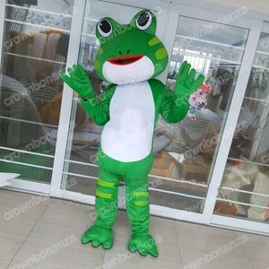 Costumes de mascotte de grenouille verte d'halloween Vêtements de mascotte de dessin animé Performance Carnaval Taille adulte Vêtements de publicité promotionnelle