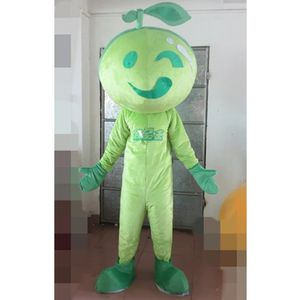Disfraz de mascota de fruta verde de Halloween Personaje de tema de anime de dibujos animados de alta calidad Tamaño adulto Carnaval de Navidad Fiesta de cumpleaños Traje elegante