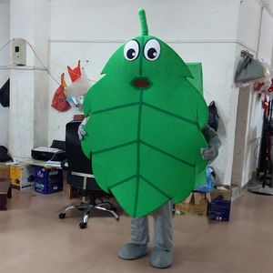 Halloween Green Leaf Mascotte Kostuum Maatkamer Cartoon Anime Thema Karakter Christmas Fancy Party Dress Carnaval Unisex Volwassenen Outfit