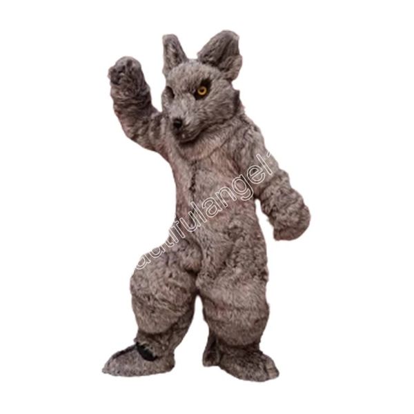 Halloween gris loup Husky chien mascotte Costume de qualité supérieure dessin animé en peluche personnage thème Anime carnaval de Noël adultes fête d'anniversaire tenue fantaisie