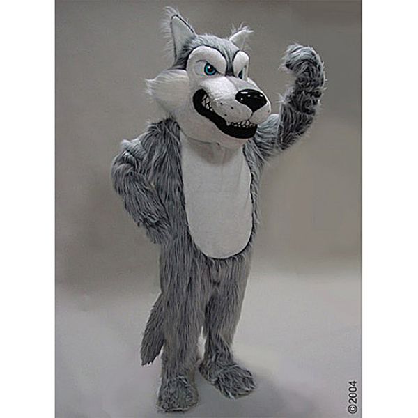Disfraz de mascota de lobo gris de halloween conejito de pascua de vestuario de lujo disfraces de disfraces de disfraces de disfraces