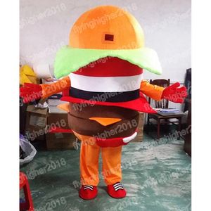 Halloween hamburger mascotte kostuum cartoon burger anime thema personage carnaval volwassen unisex jurk kerst verjaardagsfeestje buiten outfit