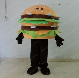 Halloween Hamburger Mascotte Kostuum Hoge Kwaliteit Personaliseer Cartoon Pluche Anime Thema Karakter Volwassen maat Kerst Carnaval Fancy Dress