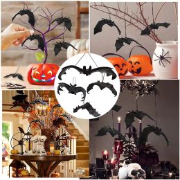Bates de vampiros colgantes de Halloween, murciélagos falsos realistas ratones para la fiesta de Halloween Decoración de la casa embrujada