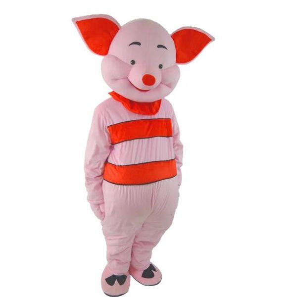 Disfraz de mascota de cerdo feliz de Halloween, cerdo rosa de dibujos animados de alta calidad, personaje temático de Anime, disfraces de Carnaval de Navidad