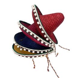 Halloween-hoeden zijn grappig en schattig voor kinderen en volwassenen Halloween Mexicaans Nationaal Carnaval Kinderen Show Strohoed Paasjurk Kleurrijke hoed