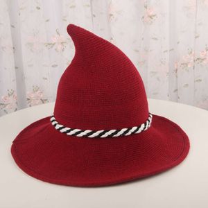 Los sombreros de Halloween son divertidos y lindos para niños y adultos Sombrero de bruja decorativo de Halloween Sombrero de bruja para adultos Sombrero divertido puntiagudo de lana Sombrero cálido