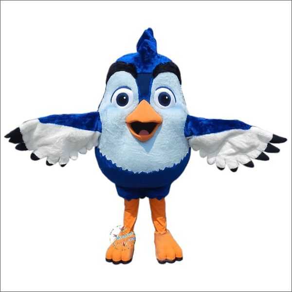 Costume de mascotte d'oiseau bleu d'Halloween de haute qualité Personnage de thème animé de dessin animé Taille adulte Carnaval de Noël Fête d'anniversaire Tenue fantaisie