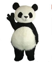 Halloween hoge kwaliteit reuzenpanda mascottekostuum cartoon fancy dress snelle verzending volwassen grootte