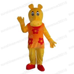 Disfraz de mascota de hipopótamo de Halloween, personaje temático de Animal de simulación, carnaval, tamaño adulto, vestido de fiesta de cumpleaños de Navidad
