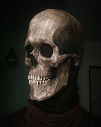 Halloween horror volwassen schedel mond beweegbaar masker vol gezicht angst flexibel skelet maskers latex hoofddeksel maskerade feest reünion pro5784927