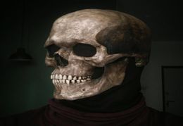 Halloween horror volwassen schedel mond beweegbaar masker vol gezicht angst flexibel skelet maskers latex hoofddeksel maskerade feest reünion pro8309735
