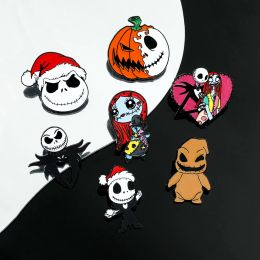 Halloween Horror Ghost Skull Pumpkin Christmas Eve Brooch Migne Anime Movies Games Hard Entamel Pins Collect Cartoon Brooch Backpack Hat BJ