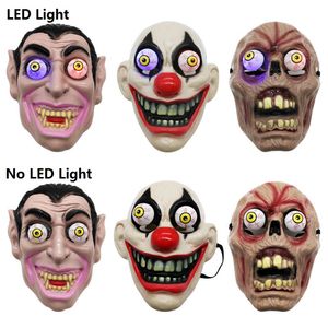 Masque d'horreur d'Halloween Masque pour les yeux de vampire à lumière LED Horreur Vampire Lumière clignotante Masque pour les yeux éclatant Costume de cosplay Masques complets de mascarade