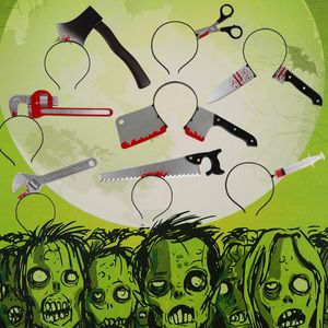 Halloween Horror Props Blood Fake Axe Saws Knife Hoofdband voor Halloween Party Masquerade Mischief Props Decoration Kids speelgoedgeschenken