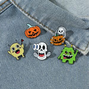Halloween Horror Pumkin Brooch Cute Anime Movies Games Épingles en émail dur collectionne la broche de bande dessin