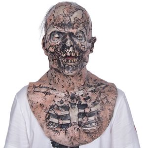 Halloween Horror Rotten Face Mask Full Head Evil Face Cover Adulto Zombie Monster Vampire Demon Latex Costume Party Haunted House