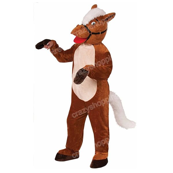 Disfraz de mascota de caballo de Halloween personaje de tema de anime de dibujos animados tamaño adulto Navidad carnaval fiesta de cumpleaños traje al aire libre