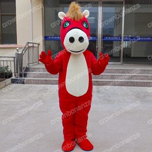 Costume de mascotte de cheval d'Halloween, tenue de personnage de dessin animé de qualité supérieure, taille adulte, carnaval de noël, fête d'anniversaire, tenue d'extérieur