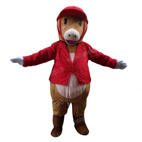 Costume de mascotte de cheval d'Halloween de qualité supérieure personnage de thème de dessin animé Carnaval unisexe adultes taille fête d'anniversaire de Noël tenue fantaisie