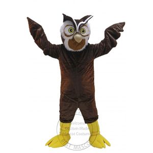 Costume de mascotte de hibou marron pour Halloween, déguisement personnalisé à thème de dessin animé, offre spéciale