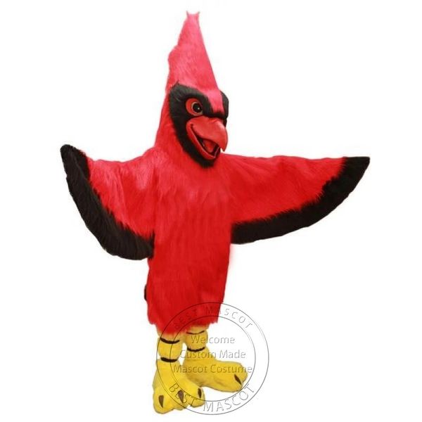 Costume de mascotte de cardinal rouge d'Halloween, pour fête, personnage de dessin animé, vente gratuite, personnalisation du support, livraison gratuite