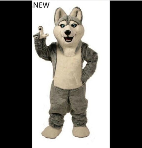 Costume de mascotte Husky d'Halloween Costumes Vêtements de fête Carnaval Adultes Taille adulte de haute qualité