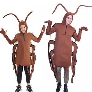 Halloween Kids volwassen grappige kakkerlak Kostuum Kinderkinderen Insecten Cosplay Outfits Carnival Pasen Purim Fancy Dress Suit 231225