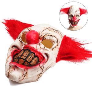 Masque de Clown en Latex d'halloween effrayant visage pourri Clown Costume d'halloween accessoires de fête masques Cosplay