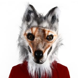 Halloween Latex Rubber Wolf Hoofd Haarmasker Griezelige Weerwolf Kostuum Partij Eng Decor Maskerade Rekwisieten Dierentuin Theater Rekwisieten