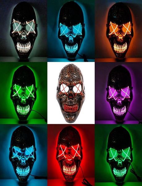 Halloween LED Cold Light Skull Mask Mask Bar Secret Room Escape06063161