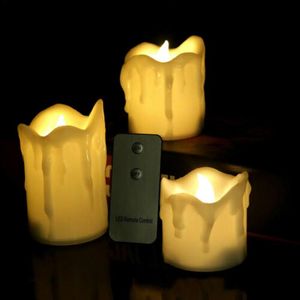 Bougies LED sans flamme pour Halloween, lumière électrique alimentée par batterie, télécommande