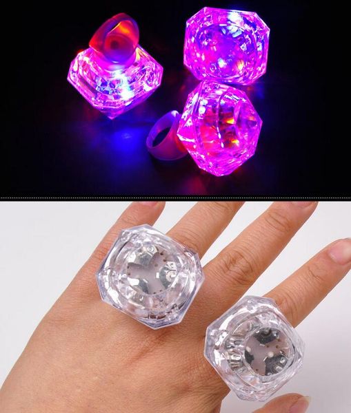 Halloween LED doigt clignotant Ring Light Square Diamond Light LED Ring Lamp Lampe clignotante Glow Flash Ring Party Disco Finger Lights