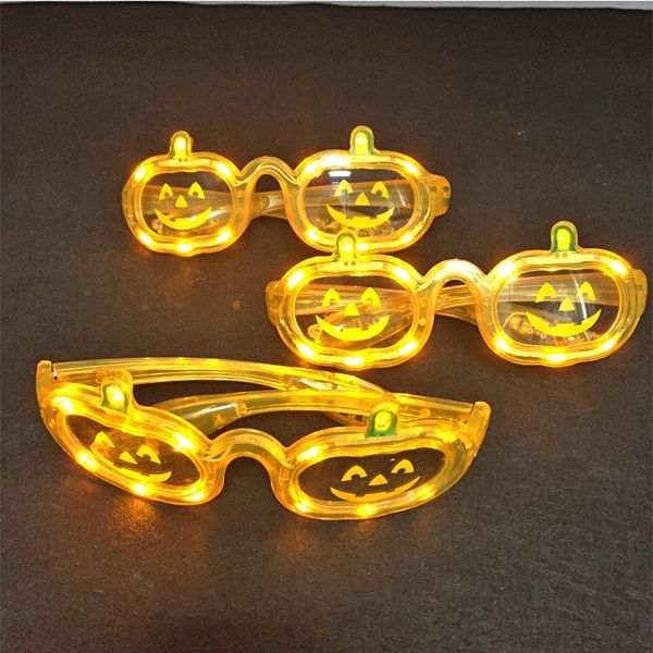 Halloween Led Pumpkin Glasses Light Up Toys Kid Halloween Occhiali luminosi Festival Bar Decorazione