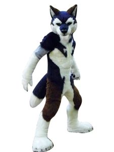Halloween Longueur Fur Husky Dog Fox Mascot Costume Birthday Party Anime Stroth Fancy Down Costume Customation Characon Toping