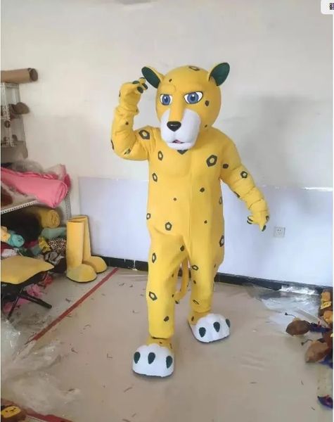 Costume de mascotte Jaguar léopard d'halloween, robe de soirée, Costumes fantaisie de fête de carnaval de noël, tenue pour adultes