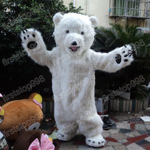 Halloween petit ours blanc mascotte Costume haute qualité dessin animé thème personnage adultes taille noël publicité extérieure tenue costume