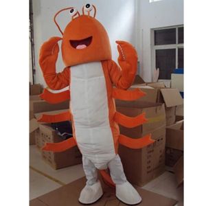 Costume de mascotte de homard d'Halloween, personnage de thème animé en peluche de dessin animé de haute qualité, taille adulte, carnaval de Noël, fête d'anniversaire, tenue fantaisie