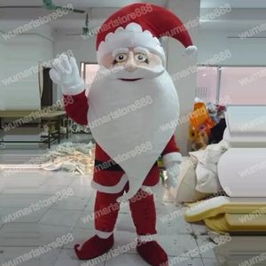 Costume de mascotte de père Noël à longue barbe d'Halloween, tenue unisexe de carnaval de Pâques, taille adulte, fête d'anniversaire de Noël, déguisement en plein air, accessoires promotionnels