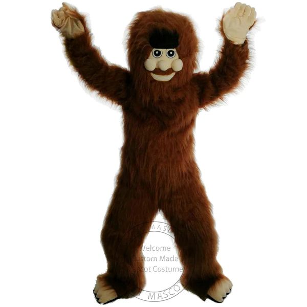 Costume de mascotte sauvage aux cheveux longs d'Halloween, personnage de dessin animé, personnage de carnaval de Noël, costumes fantaisie, tenue pour adultes