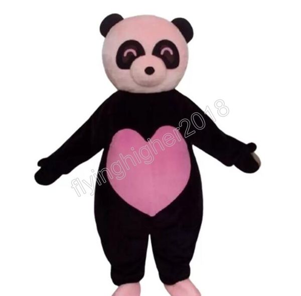 Disfraz de mascota de oso panda de amor de Halloween personalizar vacas de dibujos animados personaje temático de anime tamaño adulto fiesta de cumpleaños de Navidad traje al aire libre