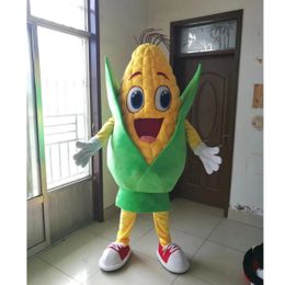 Halloween Lovely Corn Mascot Costume Hoge kwaliteit Cartoon voedsel pluche anime thema karakter volwassen maat Kerstmis